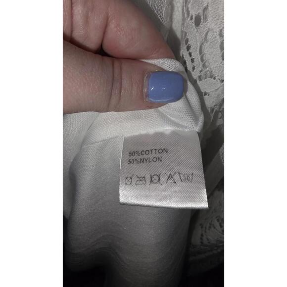 Pinup Fashion Women's Floral Lace Wedding Dress,3/4 Sleeve, Sz 14, Boho NWT - Picture 7 of 7